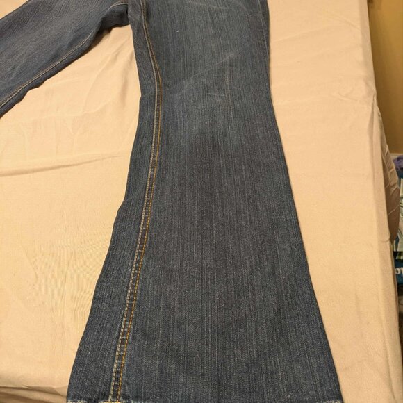 Calvin Klein Trouser Flare Boot Cut Jeans Womens 6 Dark Wash Pullon Denim - Picture 10 of 10